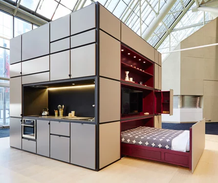 The multi-purpose cube measures 10ft x 10ft x 10ft (3m x 3m x 3m)
