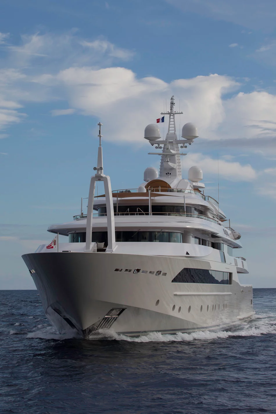 The 80 m (262 ft) luxury megayacht was built in collaboration with Italian architects Laura Sessa, Giovanni and Paola Zuccon and is one of the biggest of its kind