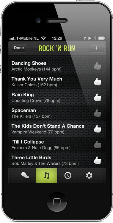 Cruise Control lets you select favorite songs, and create playlists