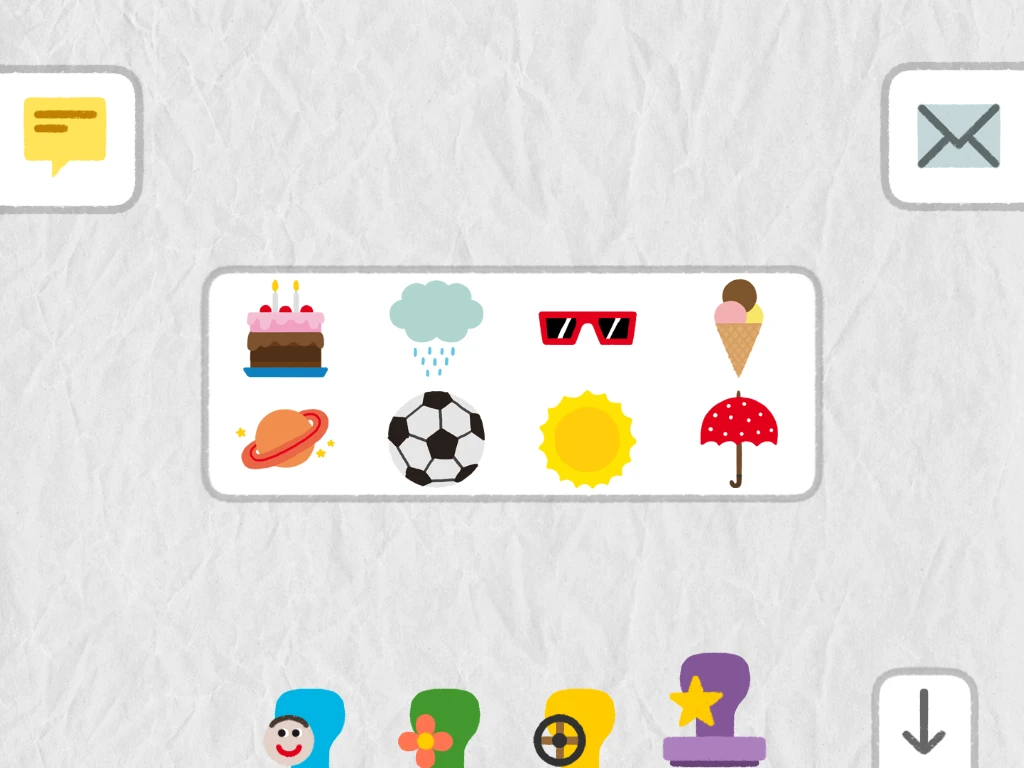 Maily features more than 30 stamps (think planes, monsters and dogs) to ensure messages retain a kiddie feel