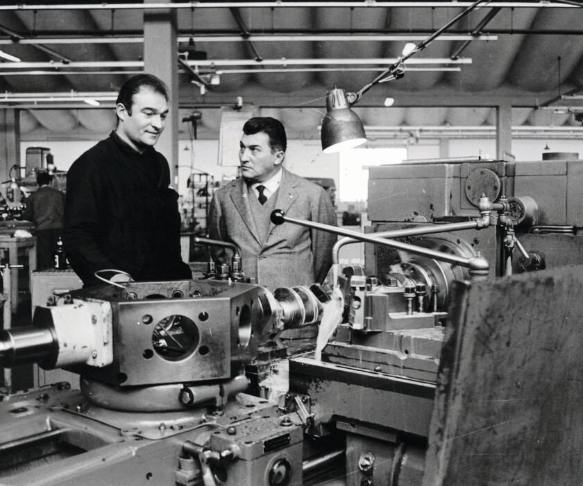 Ferruccio, who's office purposely overlooked the plant, was constantly on the shop floor overseeing quality control, manufacturing, design and production