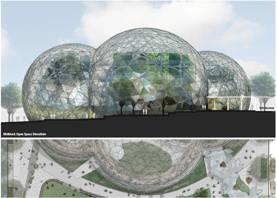 Midblock open space elevation (Image: NBBJ)