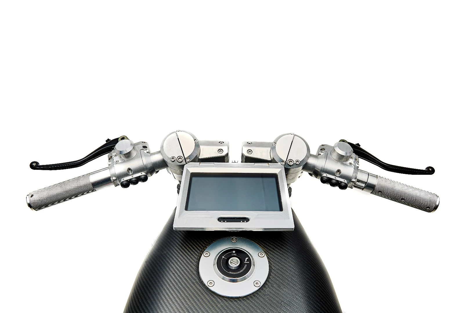Vanguard Roadster: tablet-sized digital dash serves as a mirror as well, thanks to the rear view camera