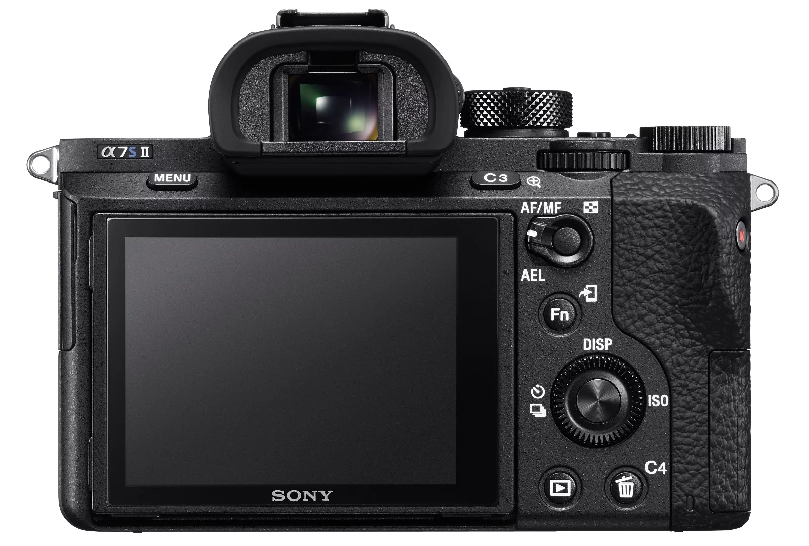 The rear 3-inch LCD screen on the Sony A7S II has 1,229k dots
