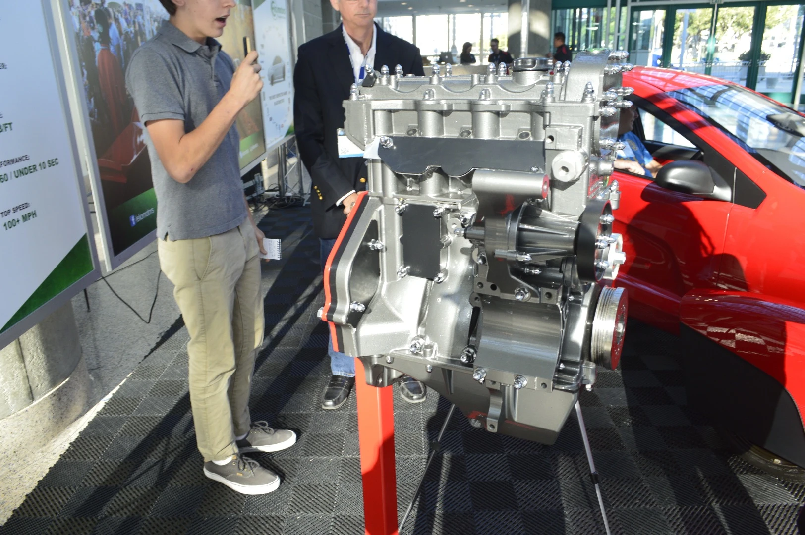 The custom-made Elio engine