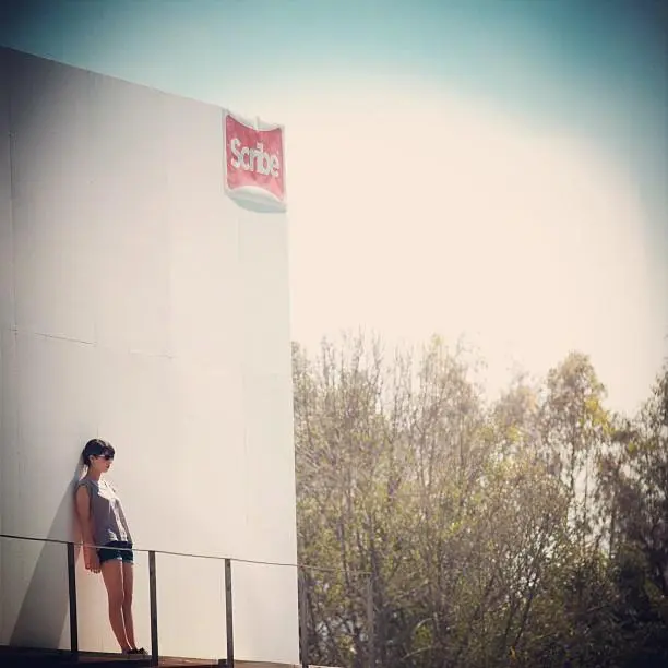 Mexican-born artist Cecilia Beaven became the house's first resident when she spent 10 days living inside the Billboard House