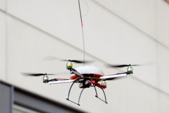 The quadcopter bots have 20 minutes of battery power to find high ground.