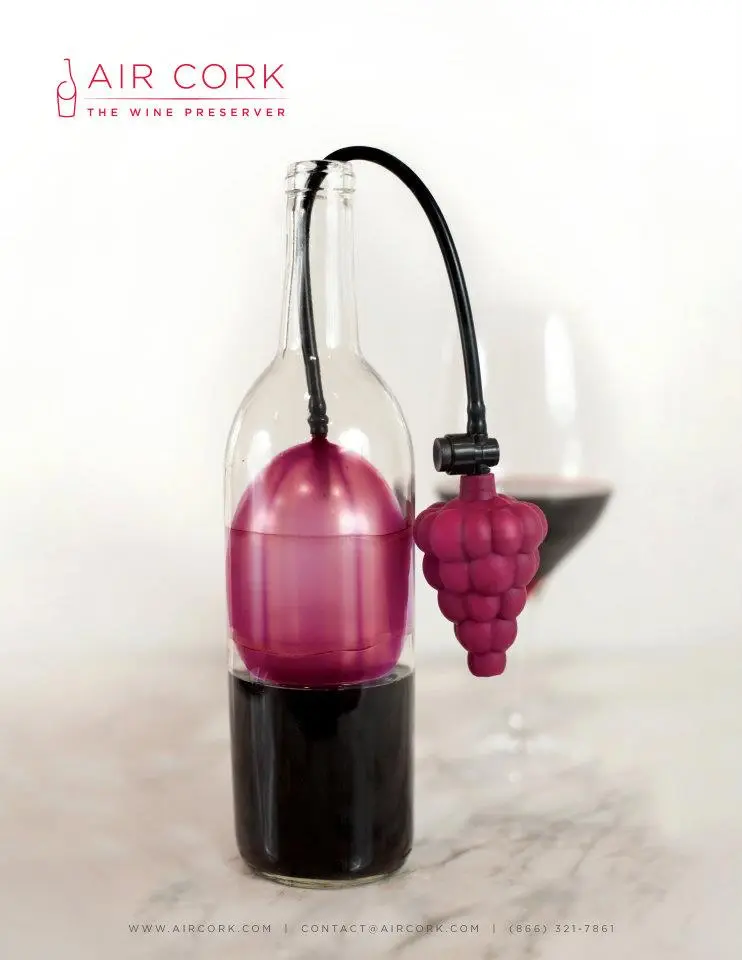 The latex used for the bladder meets U.S. FDA standards for food contact, and is said not to affect the taste of the wine