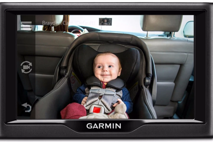 Garmin's babyCam puts a live feed of rear passengers on compatible Garmin GPS navigation displays