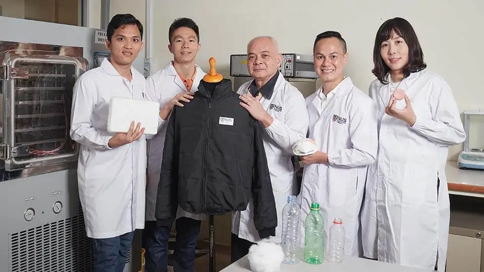 From left: Research Engineer Mr. Duyen Khac Le; Final year NUS Mechanical Engineering student Ryan Leung; Prof. Nhan; Assoc. Prof. Duong; and Singapore Institute of Manufacturing Technology collaborator Dr. Wendy Zhang