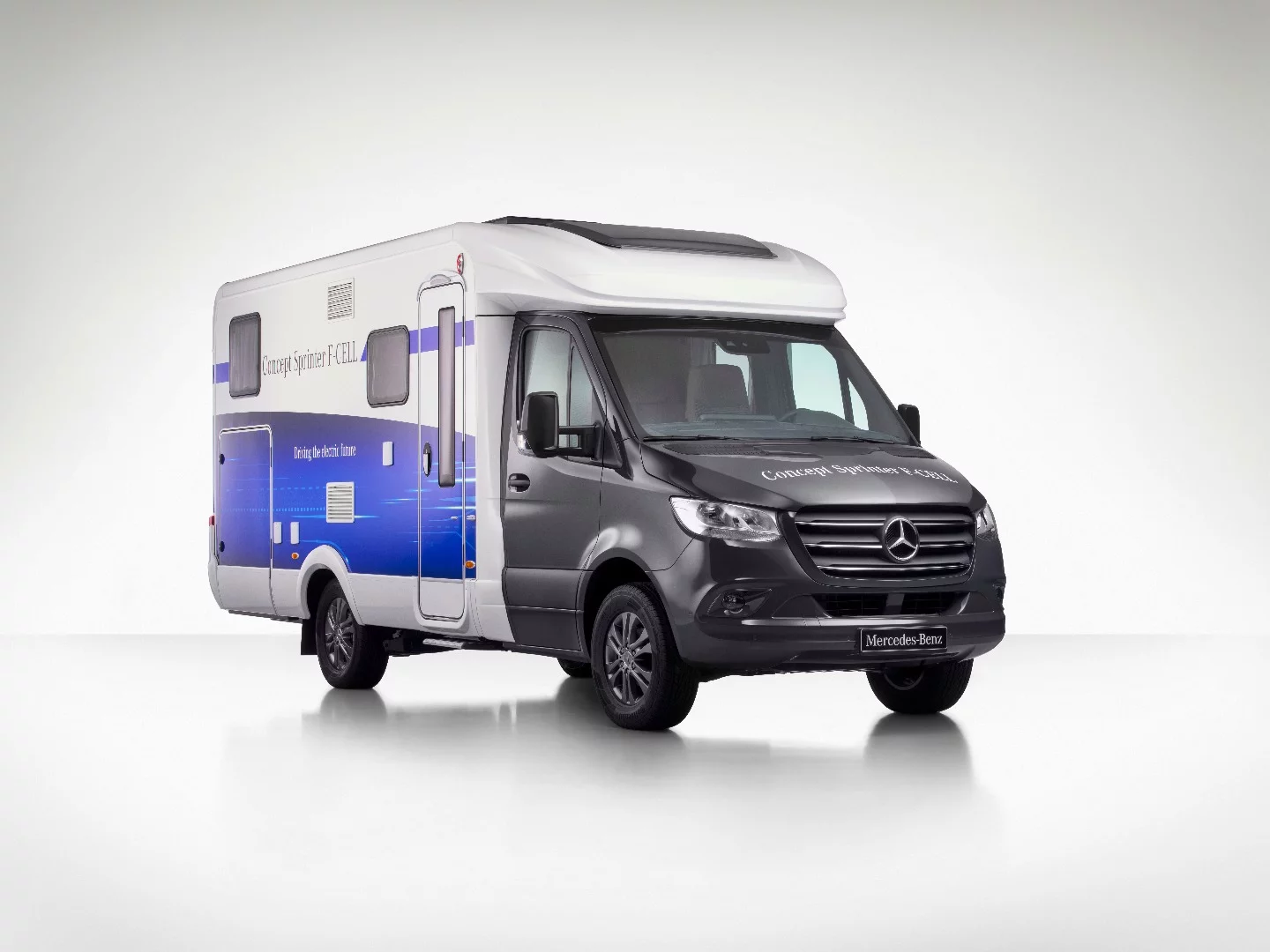 The Sprinter F-Cell's fuel cell also works for campsite electricity needs