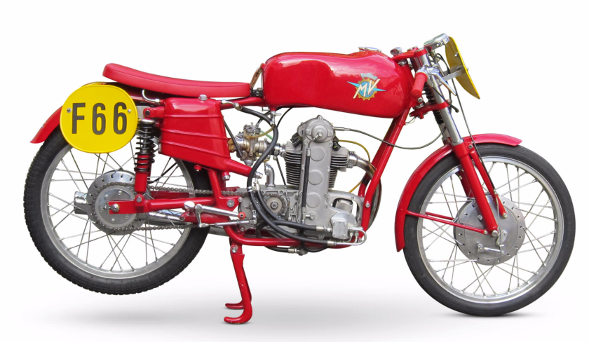 This 1953 MV Agusta 125 Monoalbero Racer was acquired from Giancarlo Morbidelli, founder of the eponymous motorcycle company and head of the Morbidelli Museum. Believed restored in the Morbidelli workshops, the machine runs very well and was last used in September 2014 at Dieburg. It is estimated to fetch £25,000 to £35,000 ($37,000 - 51,000)Auction Page