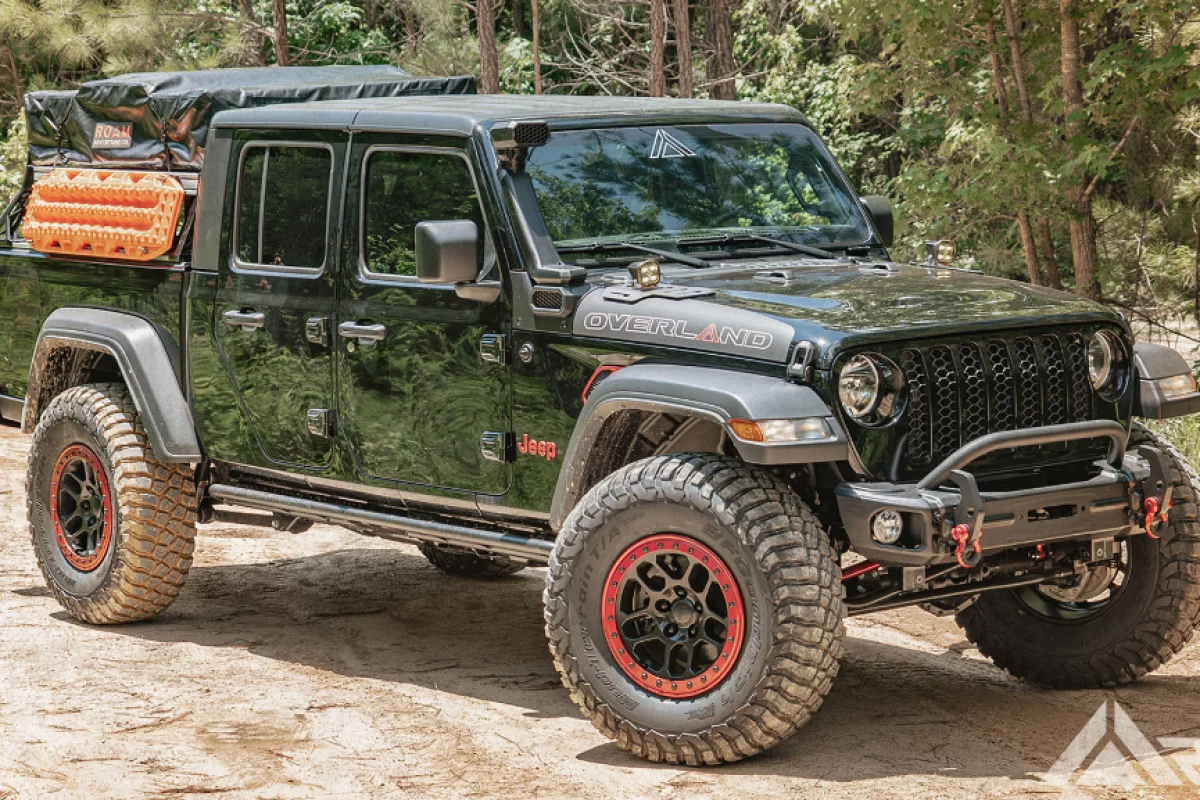 The RMT Overland Gladiator is a serious adventuring up-fit for a factory Jeep Gladiator model