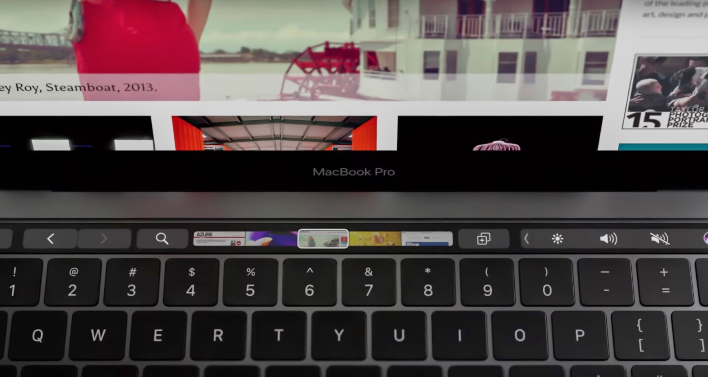 The Touch Bar on the new MacBook Pro