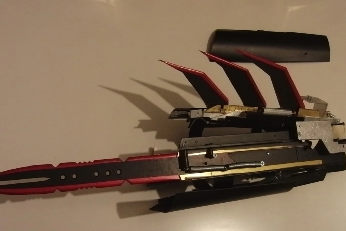 The Batman gauntlet, with its underside cover removed