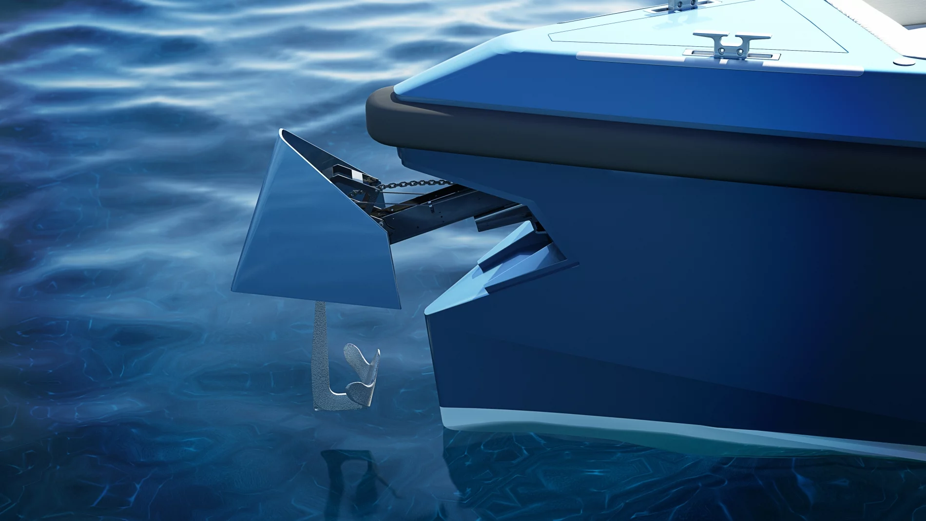 The new 48 Wallytender features a one-touch anchorage system