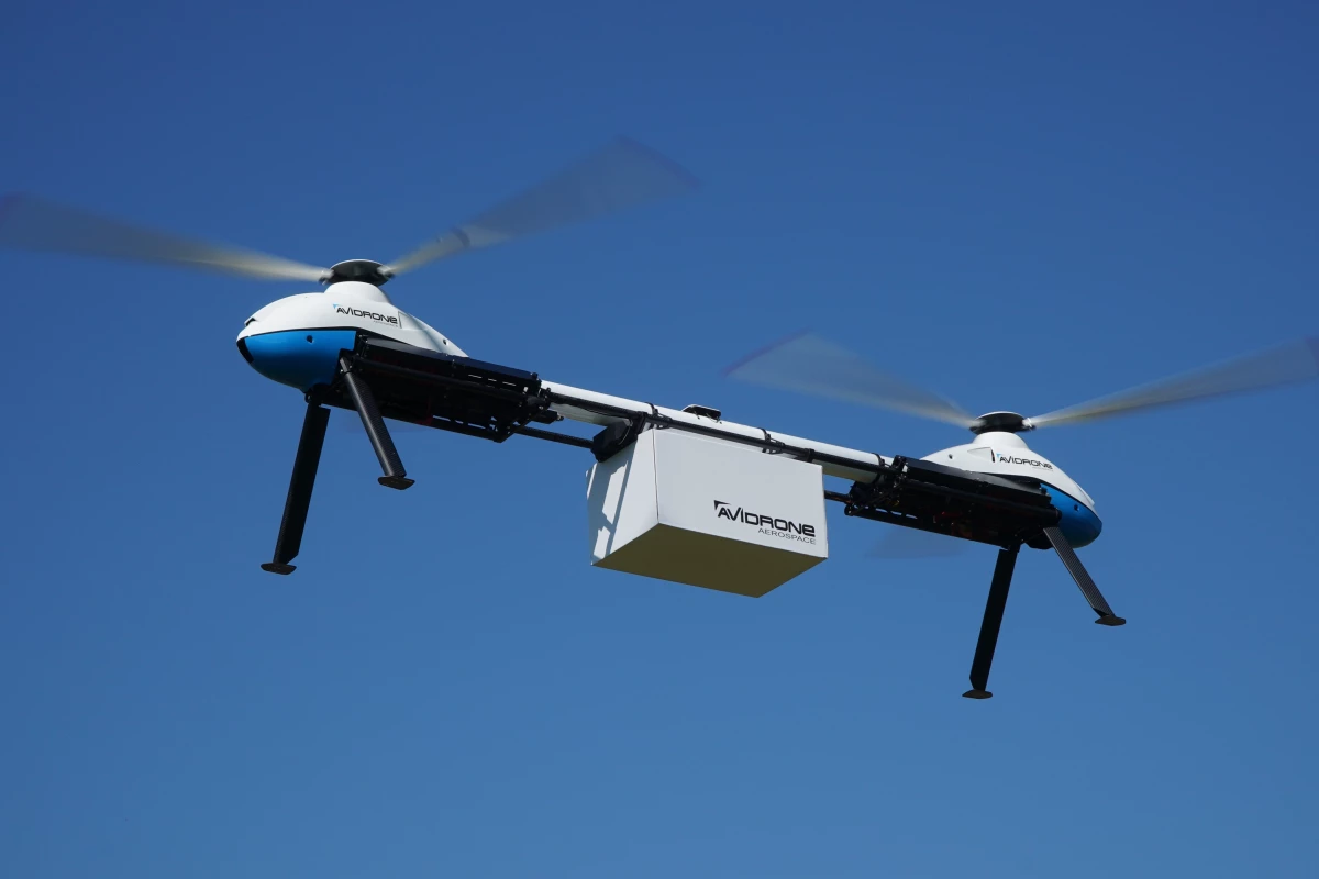 The Avidrone 210TL has a unique tandem rotor design, which is reportedly more efficient than a multicopter setup