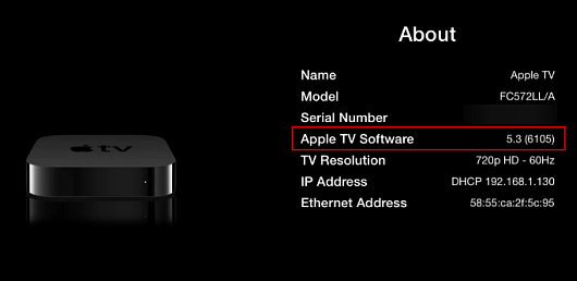 Find out which version of software is running on your Apple TV