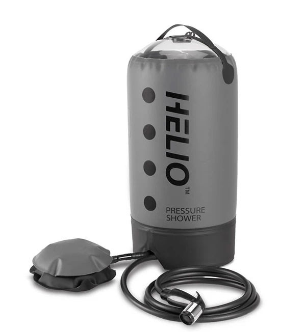 Thanks to its pressure system, the Helio does not require you to hang it from a given height