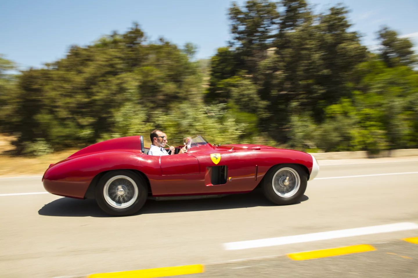 A close second in the “best in show” award at the 2020 Poltu Quatu Classic Concours was this one-of-four Ferrari 857S produced by Ferrari to take on the all-conquering 1955 Mercedes-Benz 300 SLR sports racing cars of Fangio and Moss. The car is considered one of Sergio Scaglietti’s greatest triumphs.