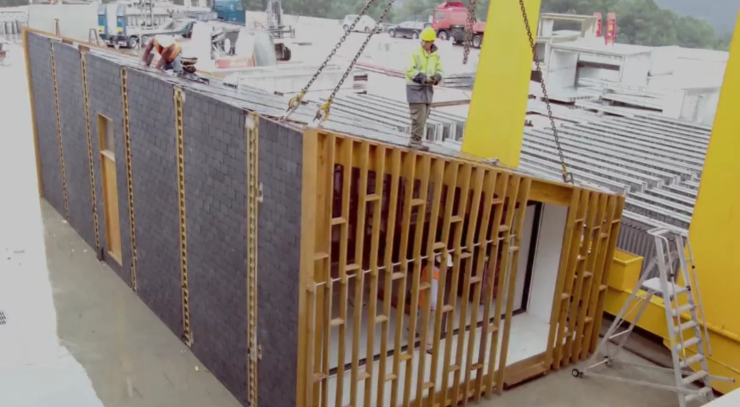 The modules being collected for transportation