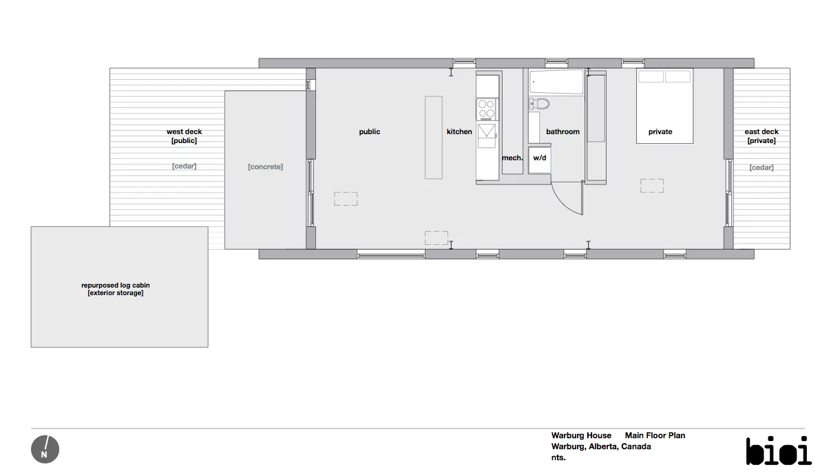 Warburg house plan by Canadian architects Bioi