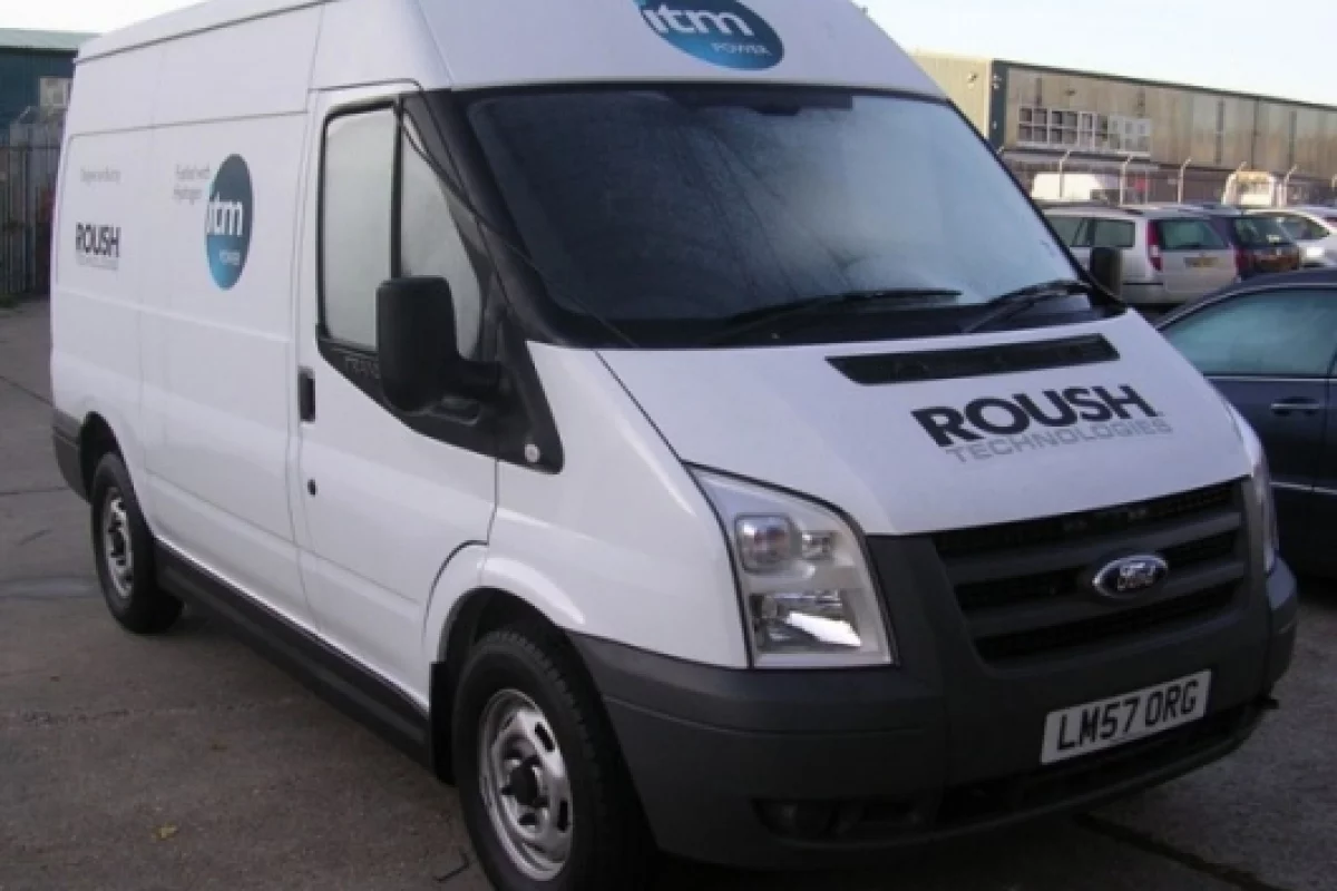 The Roush modified Transit Van.