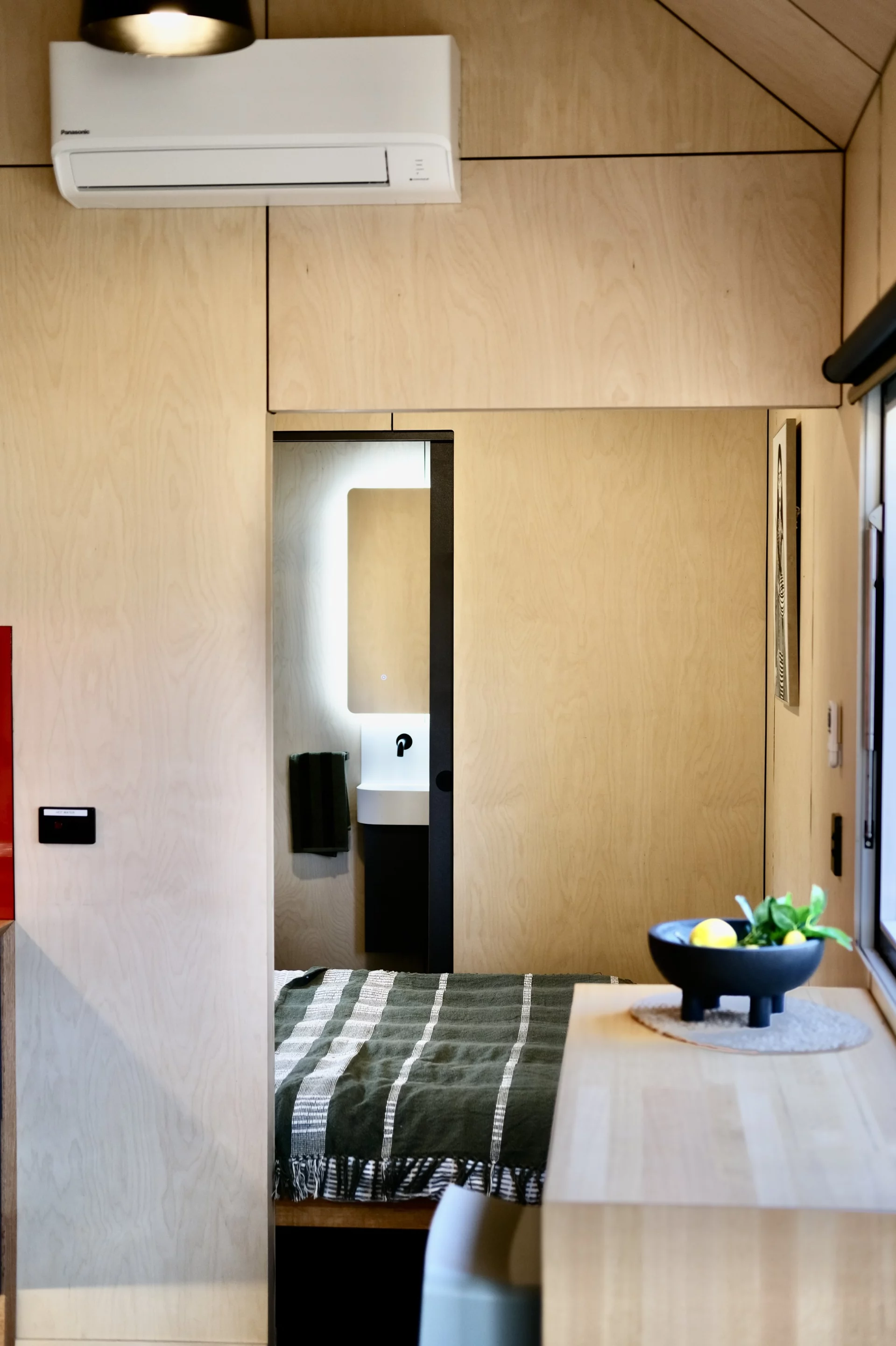 The Eire is kept a comfortable temperature with a mini-split air-conditioning unit