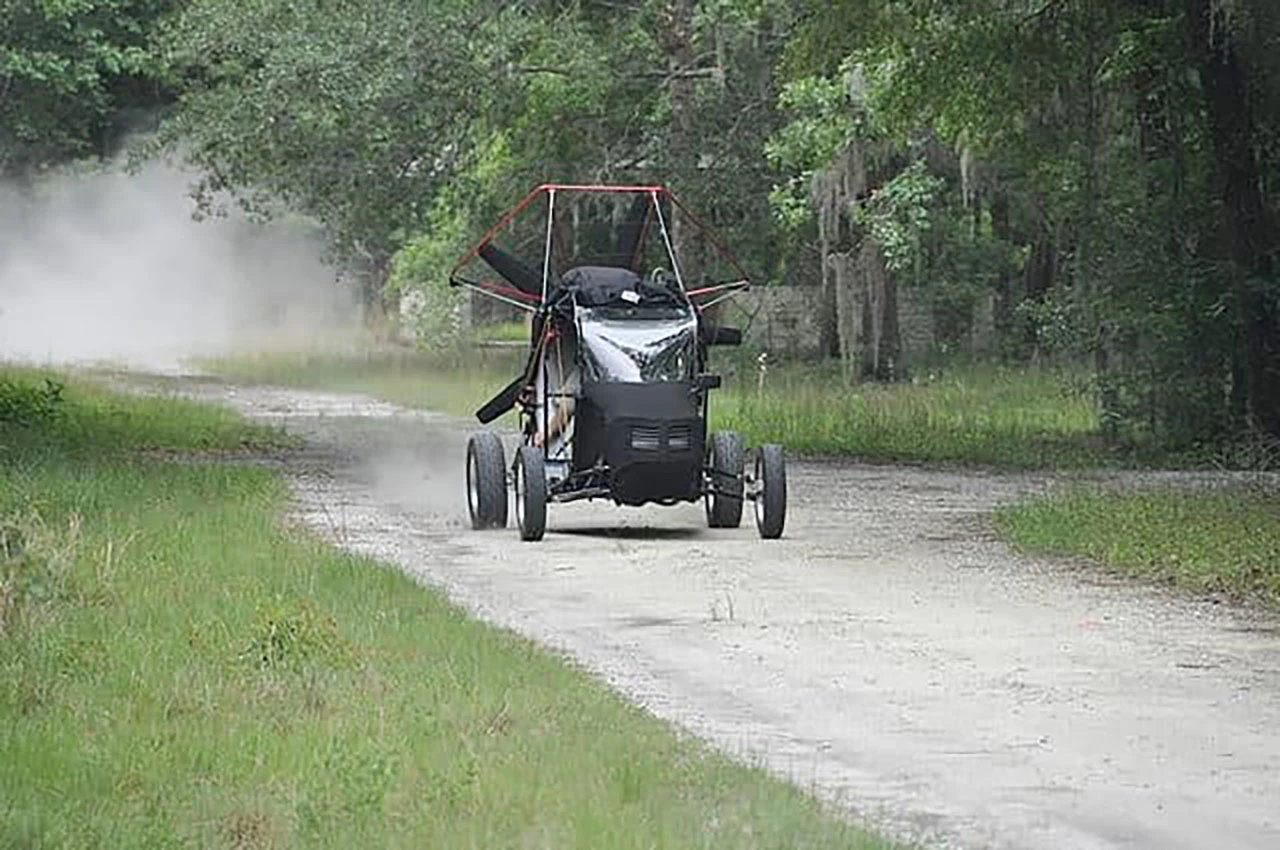 The Maverick: pusher prop can help get the car out if it's bogged in mud