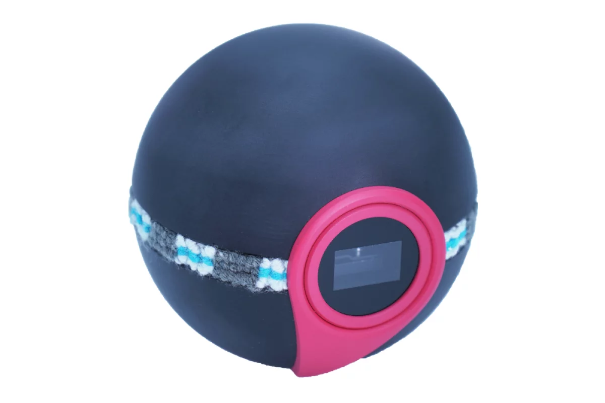 The Nebra AnyBeam protable projector is available in four flavors, including the Monster Ball shown here