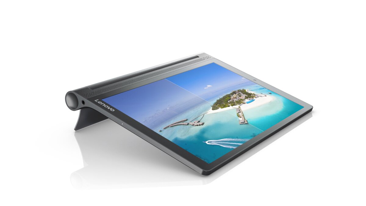 Yoga Tab 3, shown in tilt mode