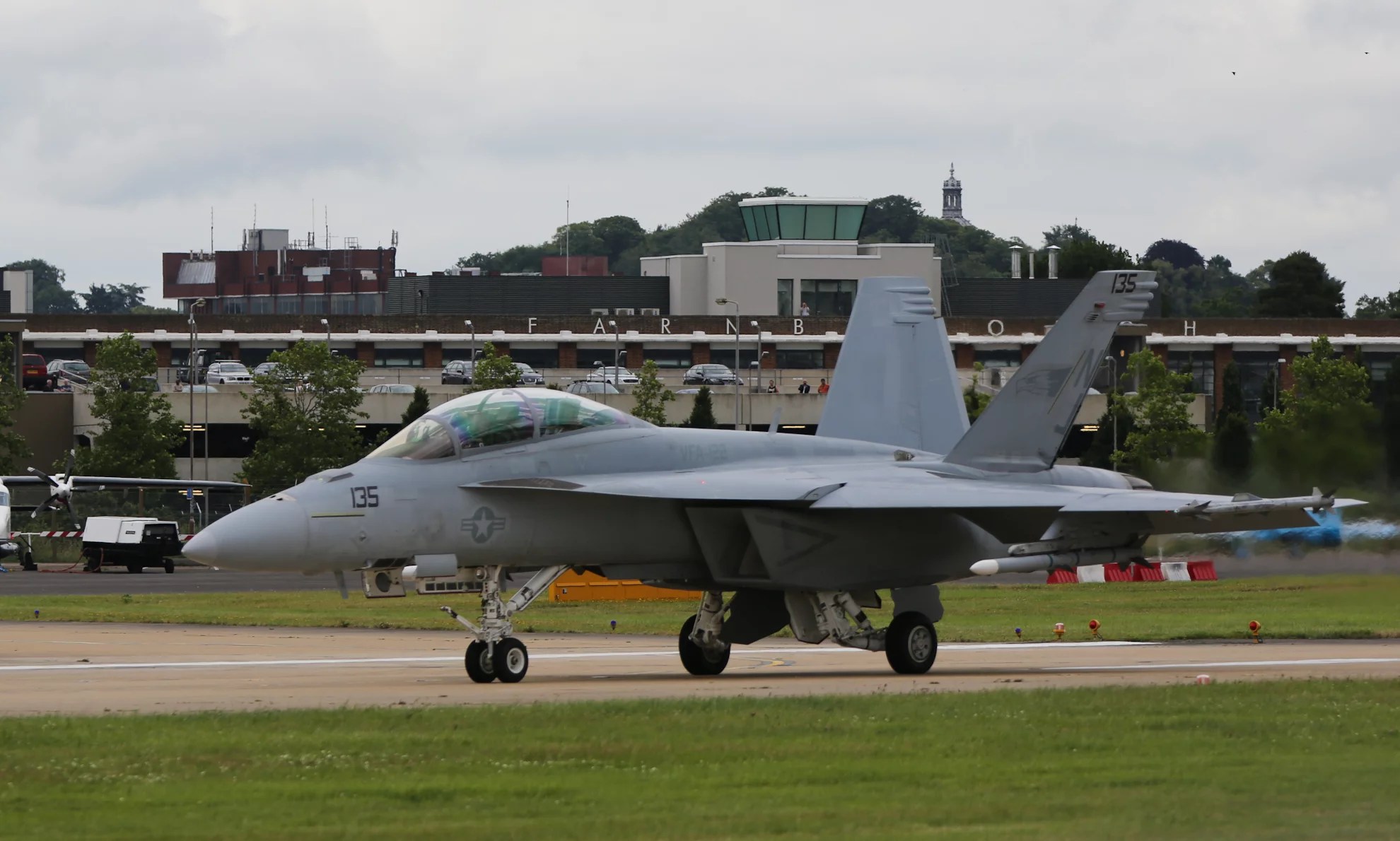 An F/A-18 Hornet prepares for take-off (Photo: Gizmag)