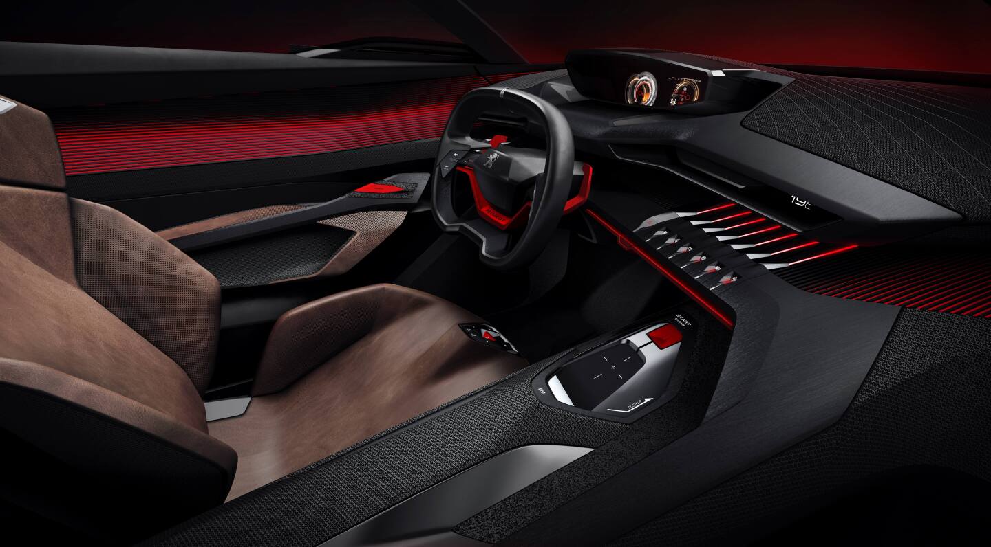 Peugeot has created a neatly separated i-Cockpit for the driver