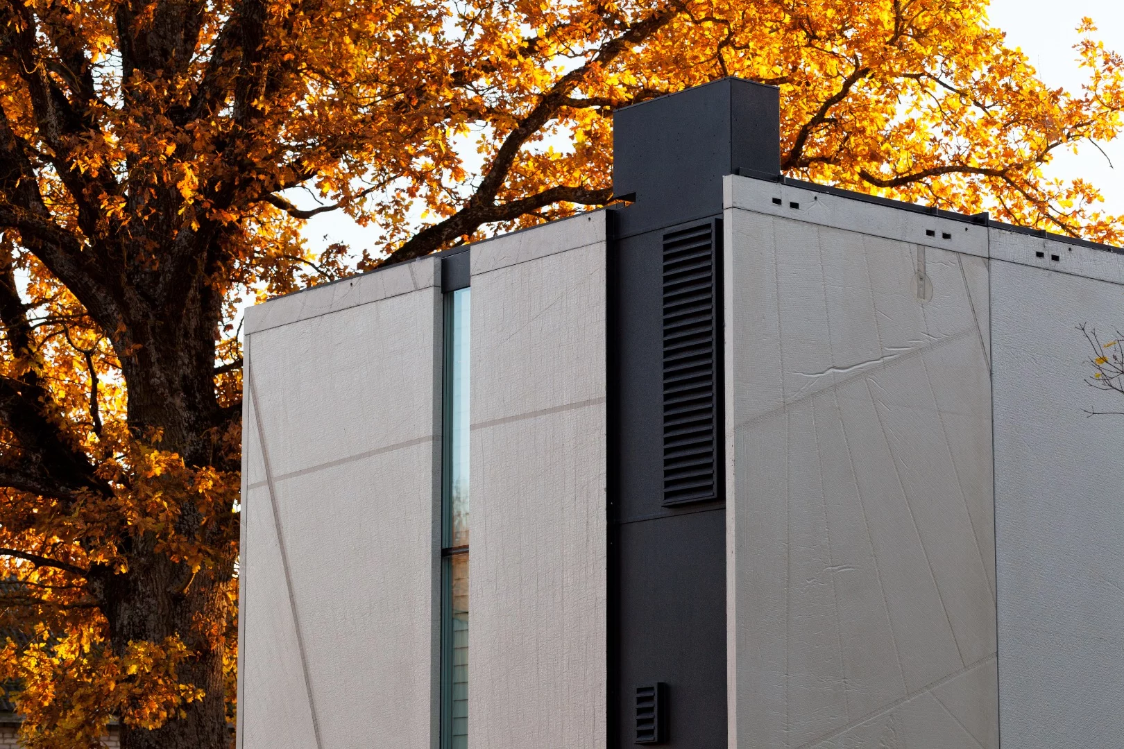 The home is built from concrete and ships in prefabricated sections