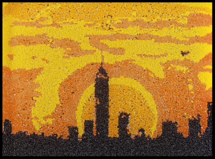 A group at the NYU School of Medicine have pioneered a form of yeast art, growing several colors of yeast, pixel by pixel, in a Petri dish.