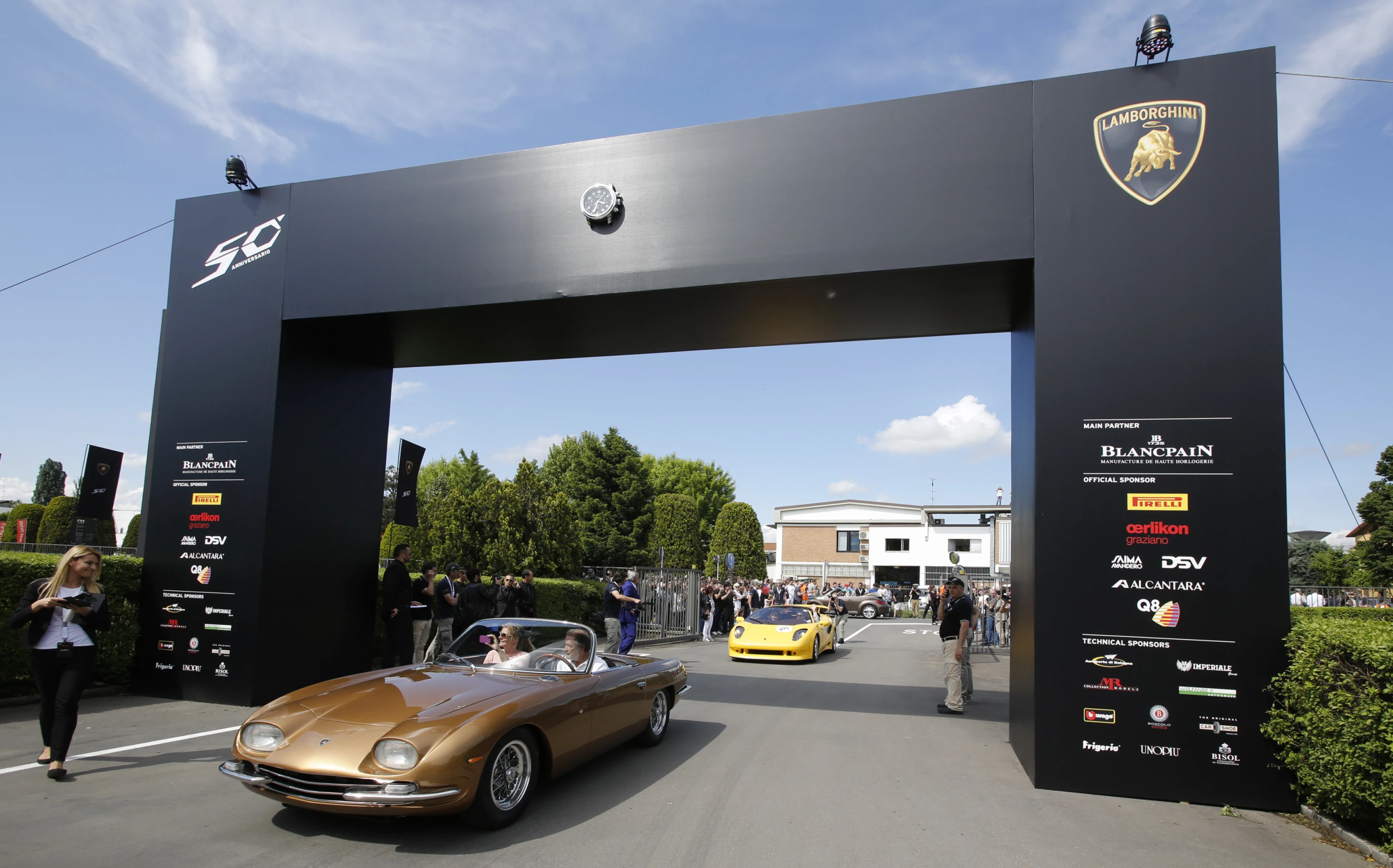 Lamborghini's celebration included a Grand Tour of 350 vehicles