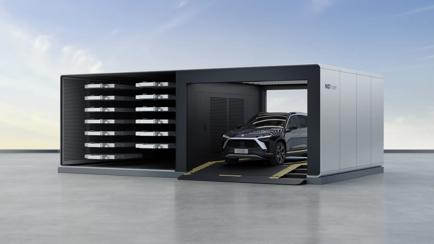 The Power Swap 2.0 station can charge and swap as many as 312 battery packs a day, and Nio is planning to have 500 of them operational in China by the end of 2021