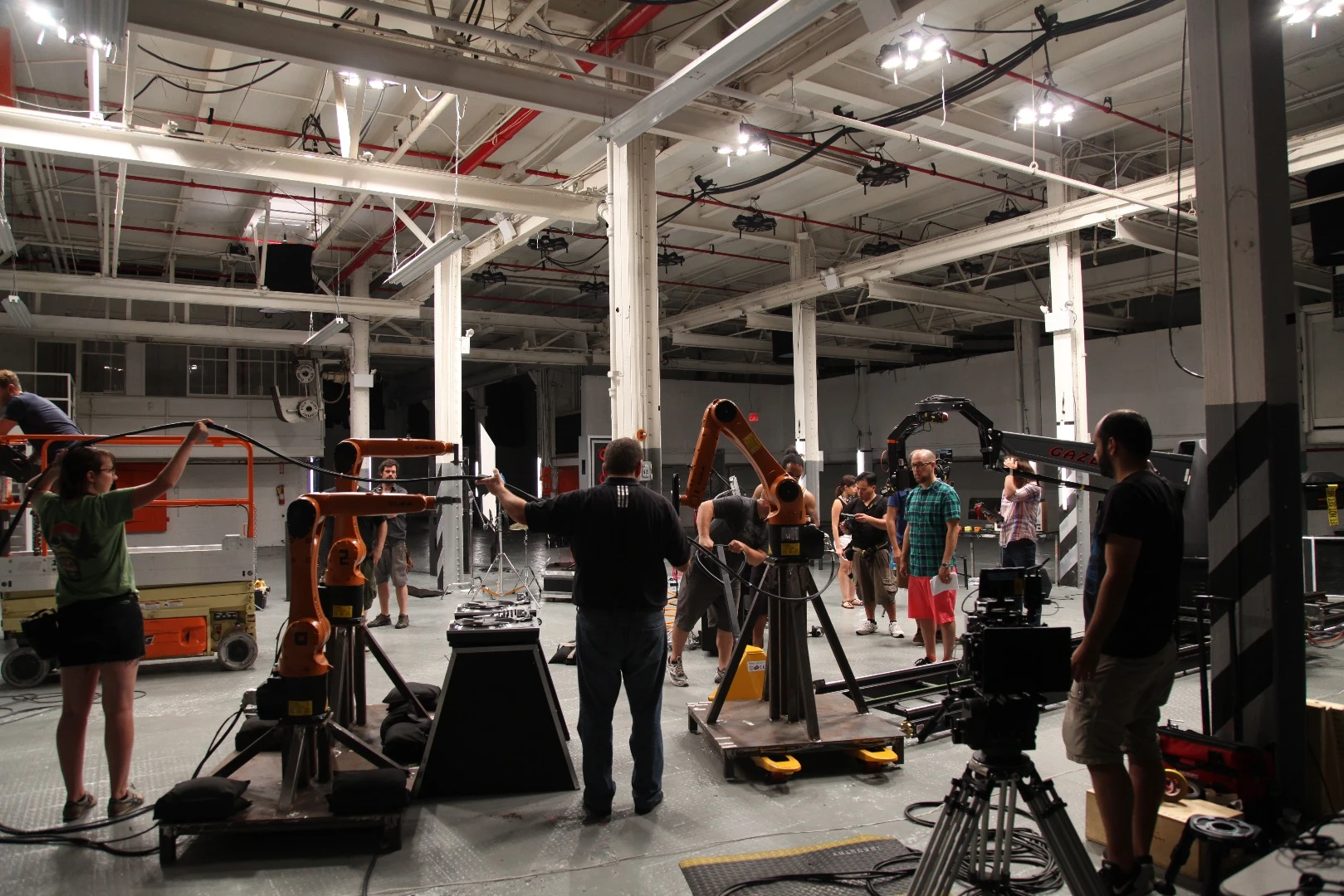 Behind the scenes on the Automatica shoot