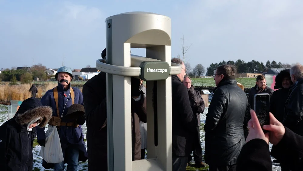 The free-to-use Timescope kiosk installed earlier this month at the Monument des Fraternisations