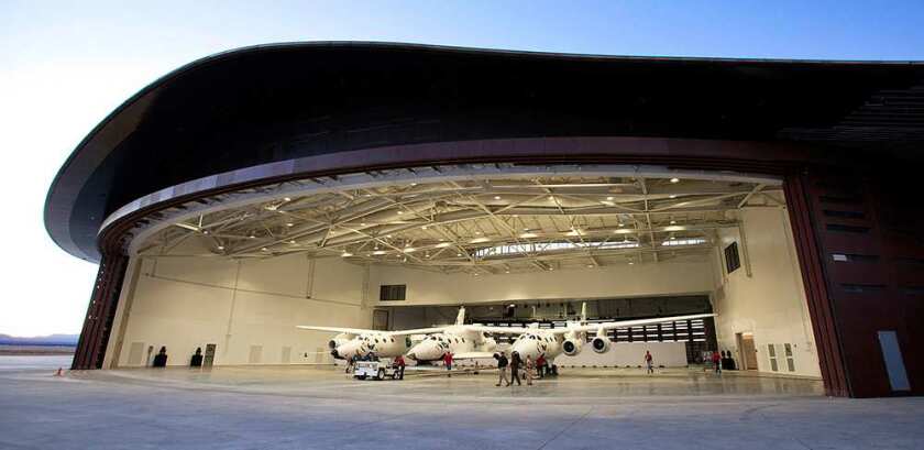 Virgin's hangar (Photo: Spaceport America)