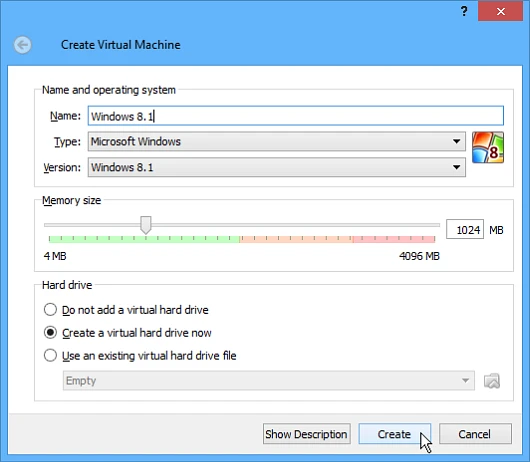 The virtual hardware settings should be fine by default, but you can always change them