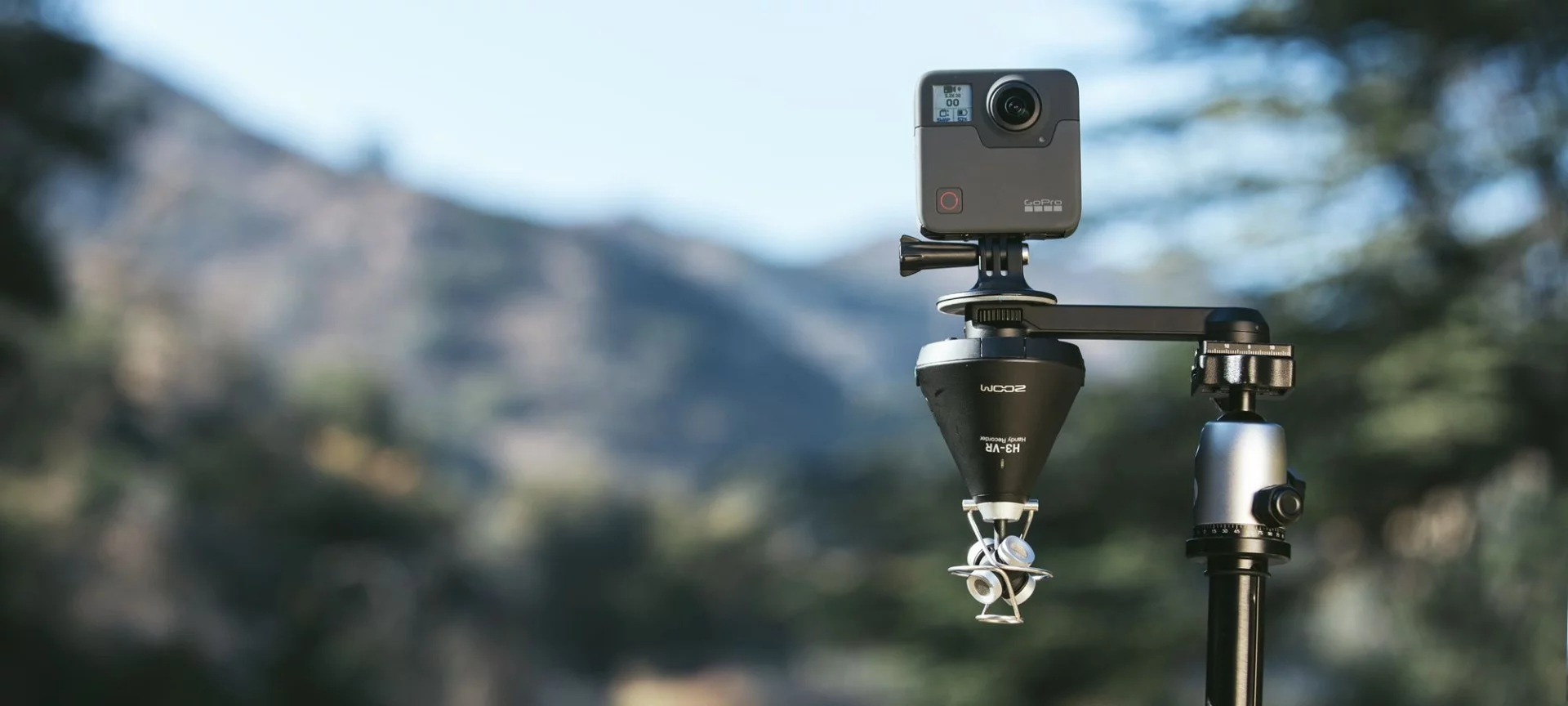 Zoom's H3-VR Handy Recorder is powered by AA-sized batteries for in the field 360° audio recording