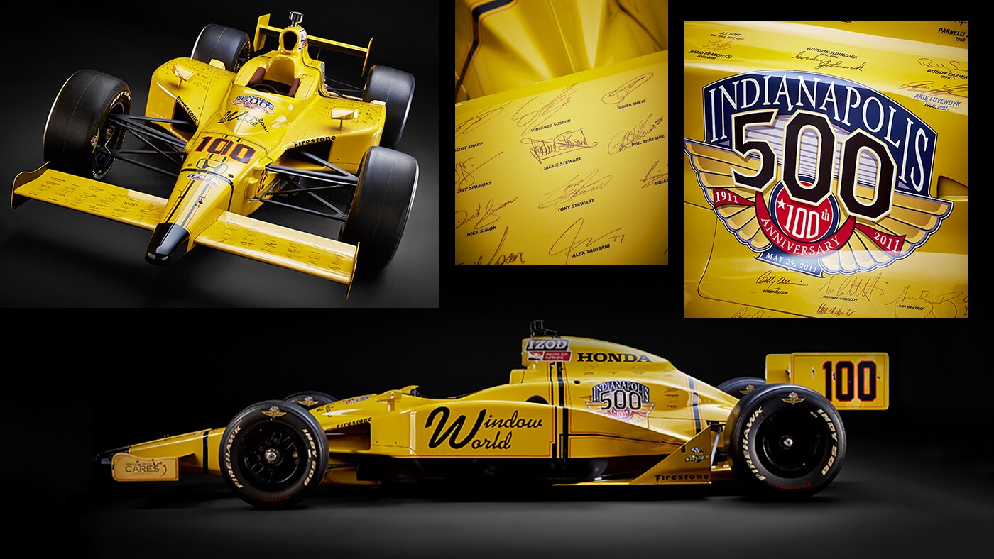 This Stinger Indy Car bears the signature of every living Indianapolis 500 driver and sold for $1,034,000 at a Mecum Indy 2016 Auction on May 24, 2016. It doesn't quite qualify as a new car, but is a wonderful example of how value can be created for a good cause.