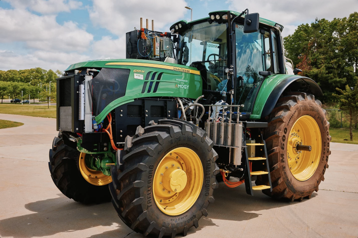 Amogy has fitted its ammonia-powered energy system to a standard John Deere tractor