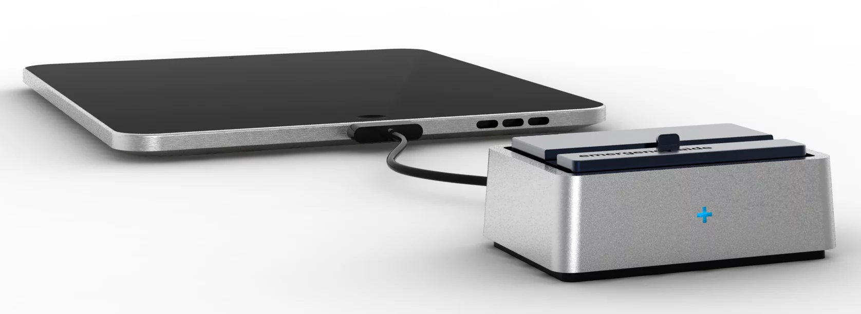 The Sense+ can connect to smart devices via USB