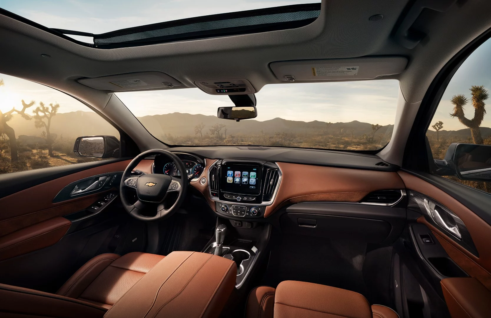The Traverse has available MyLink infotainment systems and 4G LTE Wi-Fi hotspot