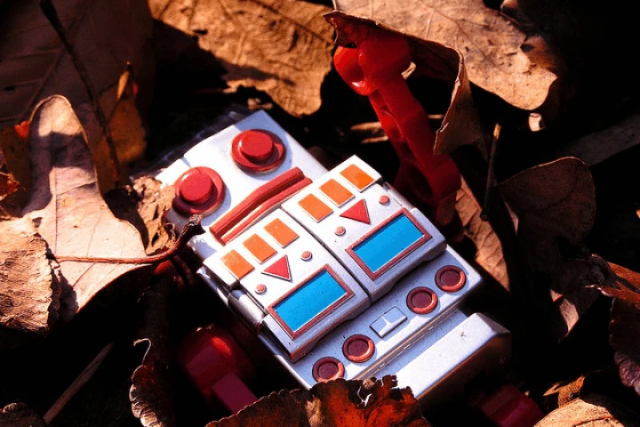 This toy robot won't decompose naturally, unlike those which researchers are hoping to develop (Photo: Caleb Roenigk)