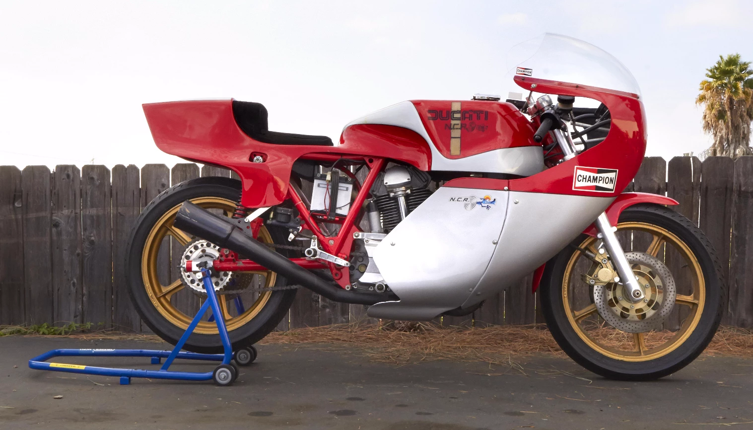 this is one of the fabled Ducati NCR F1 bikes which made their name when Mike Hailwood came out of retirement at 37 years of age to ride one and won at the Isle of Man in record time. This bike is a square case 1979 model and carries an estimate of $85,000 to $100,000. It's a genuine very low production run racing machine - probably one of 25 or thereabouts. If such a bike can be obtained for under $100,000, it must surely be about to enter a sweet spot in appreciation.