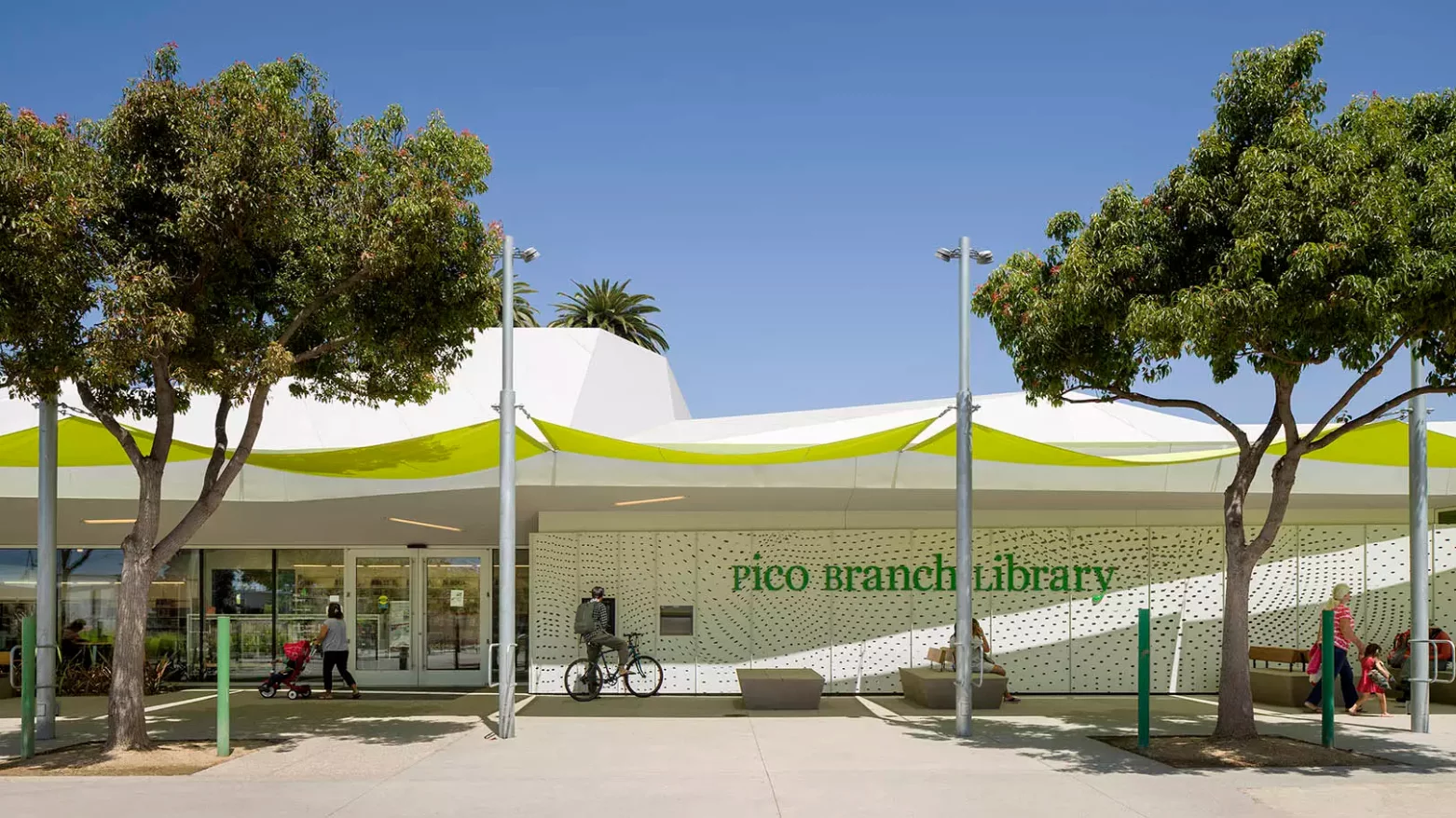 Recipient of a 2018 AIA/ALA Library Building Awards for excellence in architectural design: Pico Branch Library in Santa Monica, California, by Koning Eizenberg Architecture, Inc.