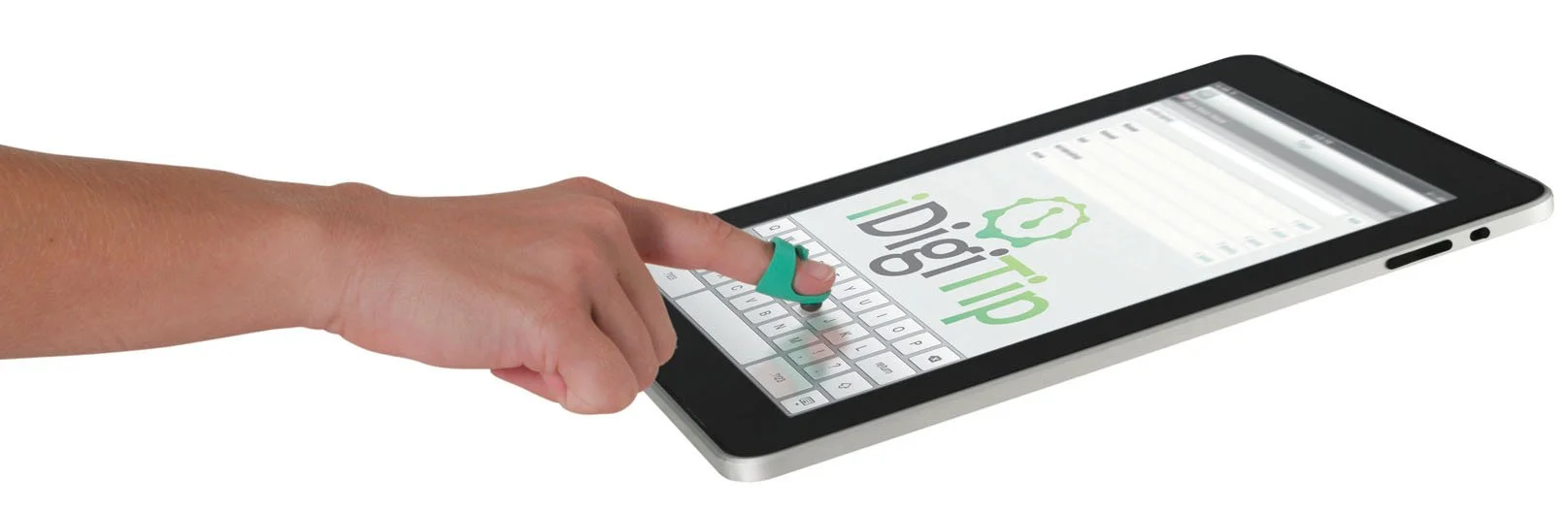 The iDigiTip helps minimize finger smears on touchscreens